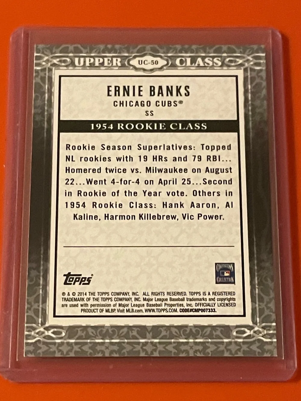 Ernie Banks #UC-50 2014 Topps [Upper Class] Baseball Trading Card